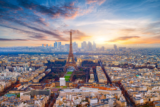Paris im Sonnenuntergang