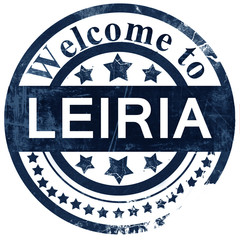 Leiria stamp on white background