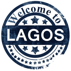 Lagos stamp on white background