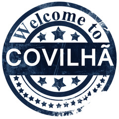 Covilha stamp on white background