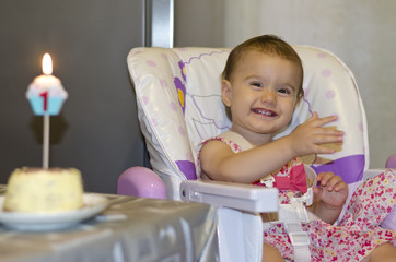 Naklejka premium Happy Birthday to you my little baby girl