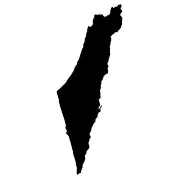 Map of Israel, vector illustration