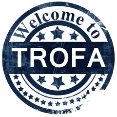 Trofa stamp on white background