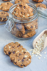 Flourless gluten free peanut butter, oatmeal and chocolate chips