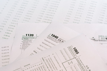 Fototapeta premium US tax form / taxation concept