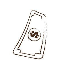 sketch draw bill money currency dollar vector illustration eps 10