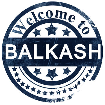 Balkash stamp on white background