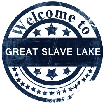 Great slave lake stamp on white background