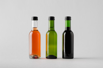 Wine Quarter/Mini Bottle Mock-Up - Three Bottles