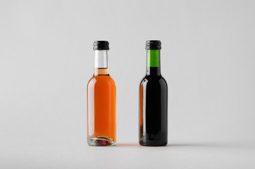 Wine Quarter/Mini Bottle Mock-Up - Two Bottles