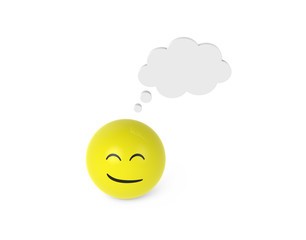 Smiley denkt an etwas Positives