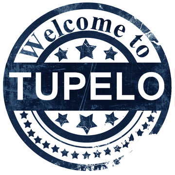 Tupelo Stamp On White Background