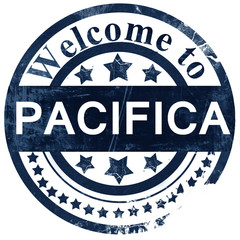 pacifica stamp on white background