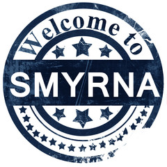 smyrna stamp on white background