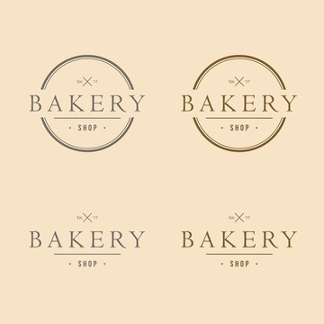 Bakery Logo Vintage Design Vector