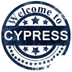 cypress stamp on white background