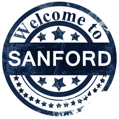 sanford stamp on white background