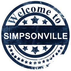 simpsonville stamp on white background