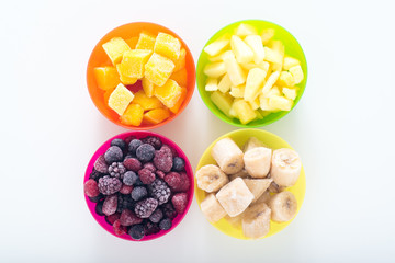 assorted frozen fruits
