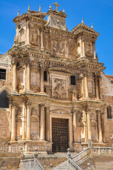 Fototapeta na wymiar Baroque art, Church of Santa Maria, Gumiel de Izan, Burgos, Spain
