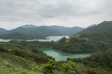 Naklejka na ściany i meble The beautiful Thousand Island Lake of Taiwan