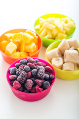 assorted frozen fruits
