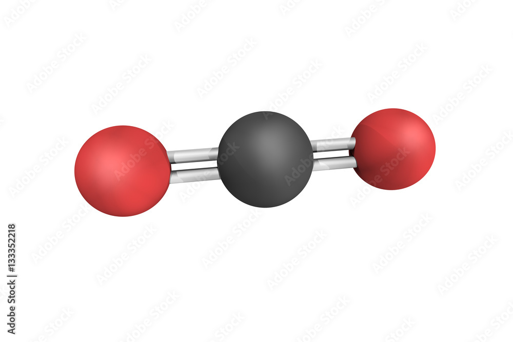 Sticker Carbon dioxide, a colorless and odorless gas vital to life on Ea