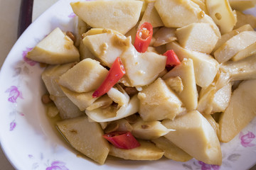 Delicious fry Bamboo shoot