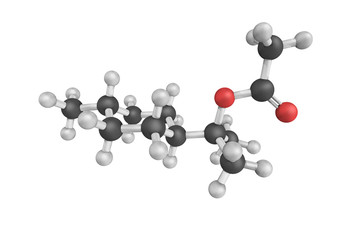 Dihydro Terpinyl Acetate, has a fresh warm pine-woody mildly her