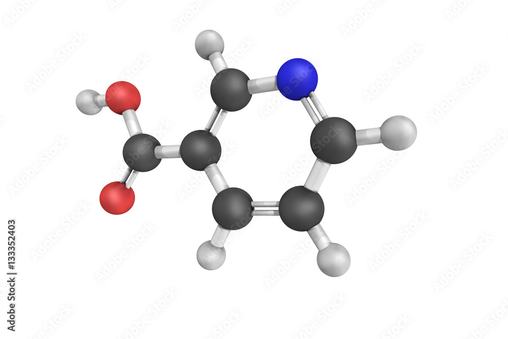 Wall mural Nicotinic acid, used to treat high cholesterol and niacin defici