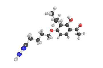Tomelukast, an antiasthmatic drug and leukotriene antagonist. 3d