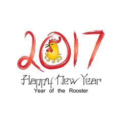 Chinese year of rooster 2017.