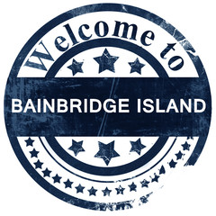 bainbridge island stamp on white background