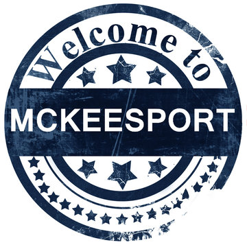 mckeesport stamp on white background