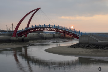 The beautiful Rainbow Bridge at Yuanli