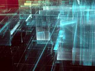 Glass structure - abstract digitally generated image