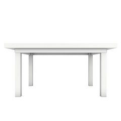 White Table. 3D render isolated on white. Platform or Stand Illustration. Template for Object Presentation.