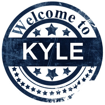 kyle stamp on white background