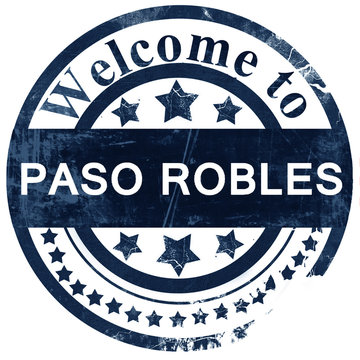 paso robles stamp on white background