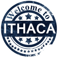 ithaca stamp on white background