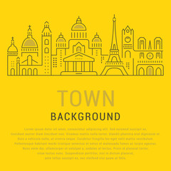 Obraz premium Website Banner and Landing Page Town Background