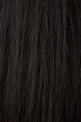 Macro of woman dark hair