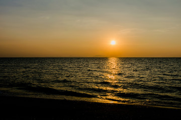 Sunset on the beach.