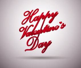 Happy Valentine's Day Design in ribbon style 