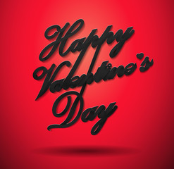Happy Valentine's Day Design in ribbon style