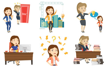 Vector set of business characters.