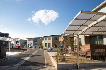 Naklejka premium 新築分譲住宅街