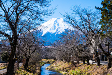 富士山と川
