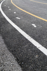 closeup walking lane in the park