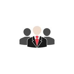 Team Leader solid icon, people, vector graphics, a colorful linear pattern on a white background, eps 10.